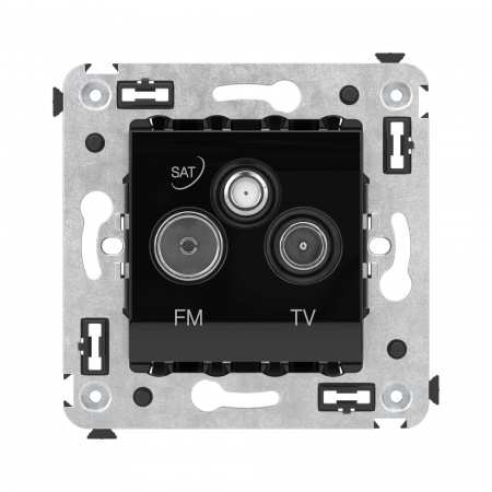 DKC Avanti Черный квадрат Розетка TV-FM-SAT