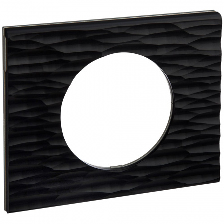 Legrand Celiane2 Corian Черный рифленый Рамка 1-я (2 мод)