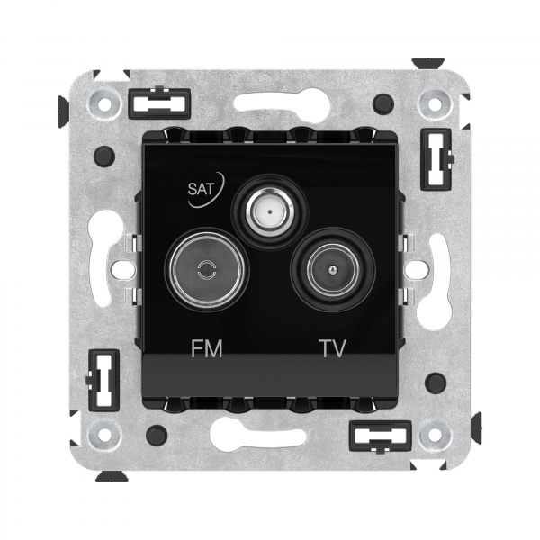 DKC Avanti Черный квадрат Розетка TV-FM-SAT