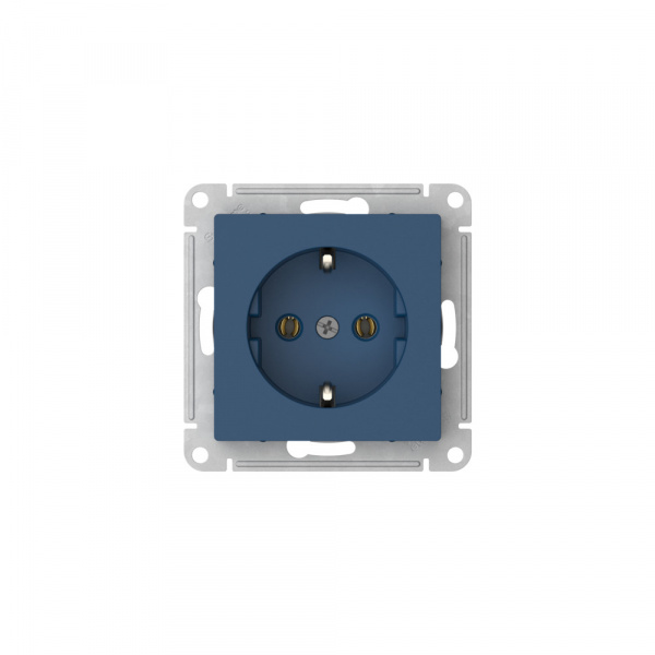 Systeme Electric AtlasDesign Аквамарин Розетка с заземлением, 16А, мех., быстрозажим. клем.