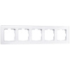 Рамка из стекла на 5 постов Favorit белый W0051101