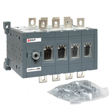 EKF Рубильник 250A 4P реверсивный без рукоятки управления TwinBlock
