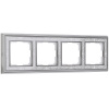 Рамка на 4 поста (хром/белый) W0041431
