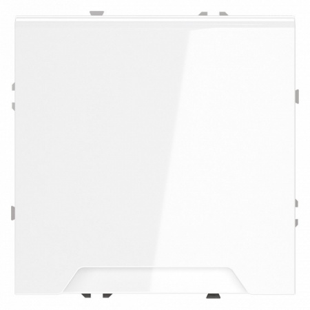 Розетка встраиваемая VOLTUM S70 с заземлением, защитными шторками и крышкой 16А, (белый глянцевый)