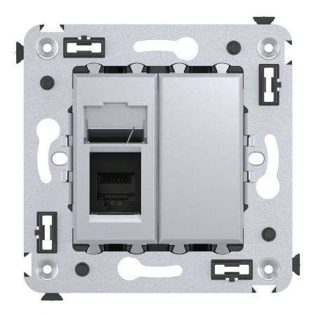 DKC Avanti Закаленная сталь телефонная розетка RJ-12 одинарная