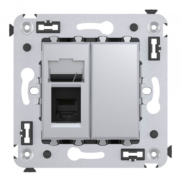 DKC Avanti Закаленная сталь телефонная розетка RJ-12 одинарная