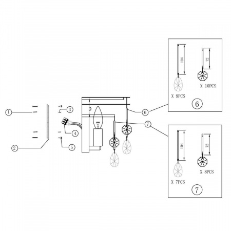Настенный светильник Maytoni Linn MOD091WL-01G