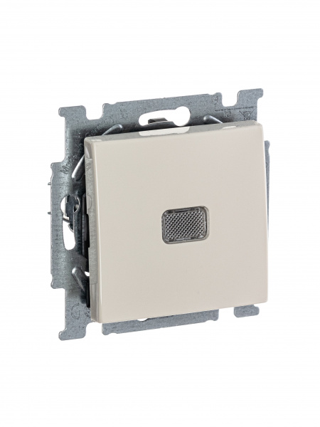 ABB BJB Basic 55 Беж Выключатель 1-клавишный с подсветкой