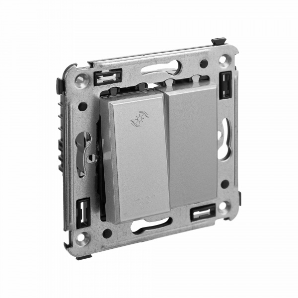 DKC Avanti Закаленная сталь Диммер кнопочный для LED ламп