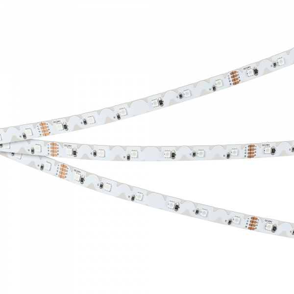 Arlight Лента RZ-A60-8mm 24V RGB (8 W/m, IP20, 2835, 5m) (-)