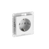 Systeme Electric AtlasDesign Белый Розетка с заземлением со шторками, 16А, мех., быстрозажим. клем.