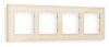 Рамка ALFA Arctic (Бежевый Стекло органическое) 4-ая AF580304
