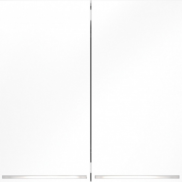 Проходной переключатель встраиваемый VOLTUM S70 двухклавишный с подсветкой 10А, (белый матовый)