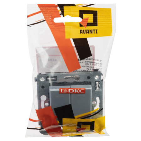 DKC Avanti Закаленная сталь Переключатель двухклавишный