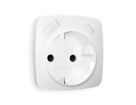 Лицевая панель OMEGA (Белый матовый) для электрической розетки с/з со шторками 2USB A+C QUANT OP1300