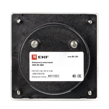 EKF PROxima Амперметр AMA-801 аналоговый на панель (80х80) круглый вырез 300А трансф. подкл.