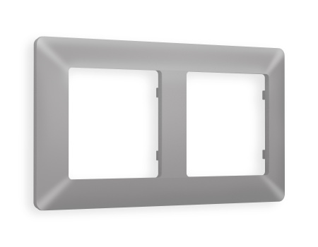 Рамка ALFA Line (Сталь матовый) 2-ая AF110502