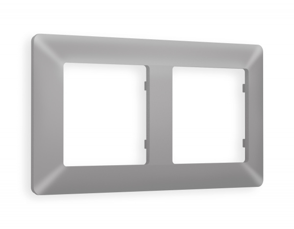 Рамка ALFA Line (Сталь матовый) 2-ая AF110502