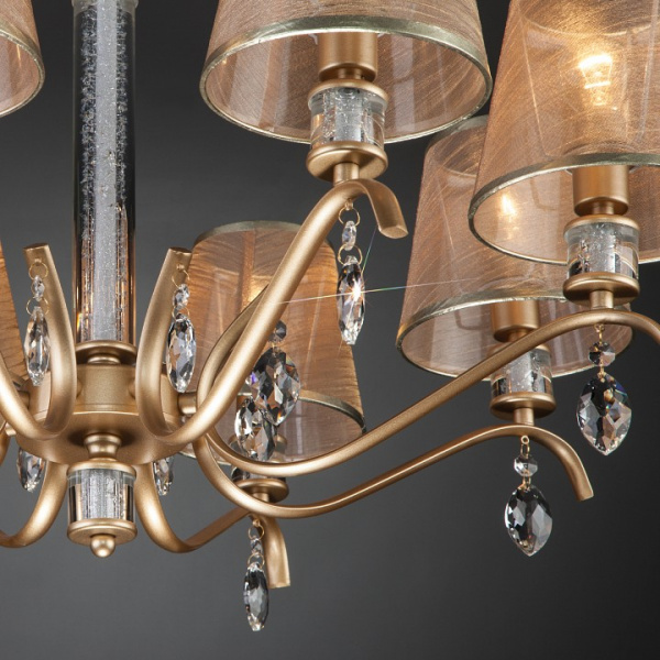 Подвесная люстра 60103/8 перламутровое золото Eurosvet Alcamo