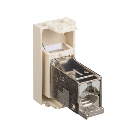 DKC Avanti Ванильная дымка Компьютерная розетка RJ-45  категория 6 экранированная 1 модуль
