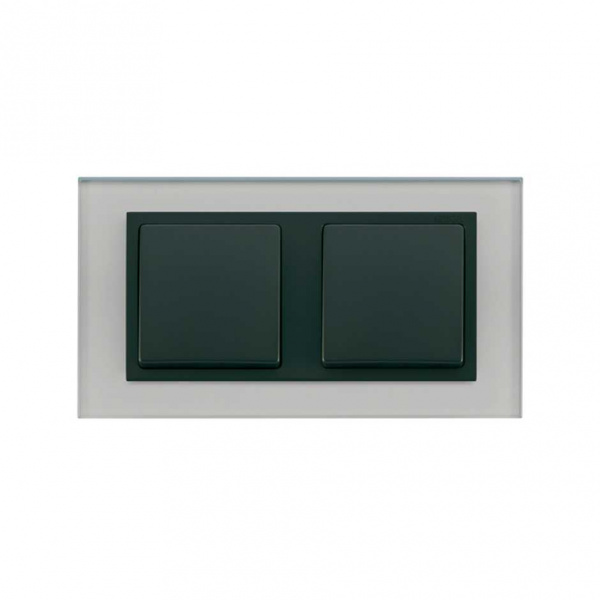 Simon 82 Nature Стекло серое Рамка 4-ая