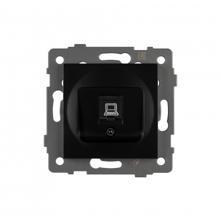 Arlight Механизм компьютерной розетки SCT-MPC1-PL-BK-V (RJ-45, CAT6) (-)