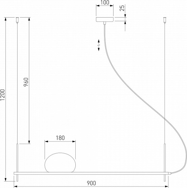 Подвесной светильник 70145/1 черный Eurosvet Stair