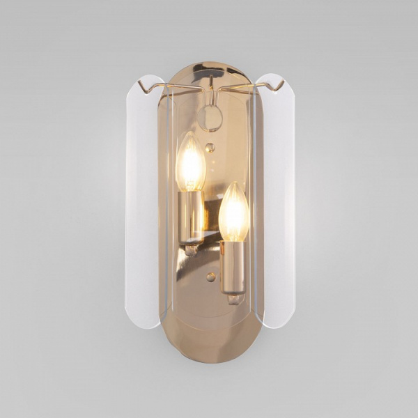 Настенный светильник со стеклянным плафоном 60170/2 золото Eurosvet Claire