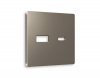 Лицевая панель ALFA (Темная бронза матовый) для розетки 2USB тип A+C QUANT AP6410