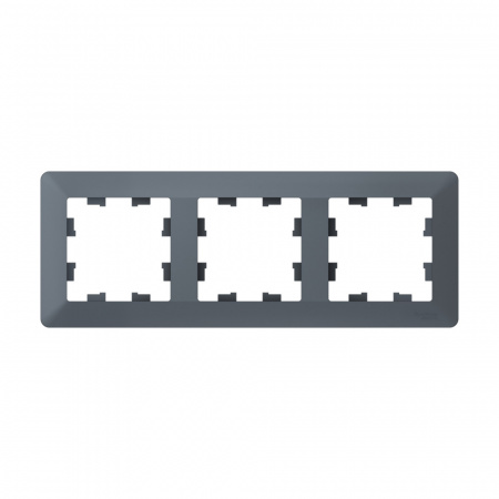 Systeme Electric AtlasDesign Air Грифель/дымчатый черный Рамка 3-ая