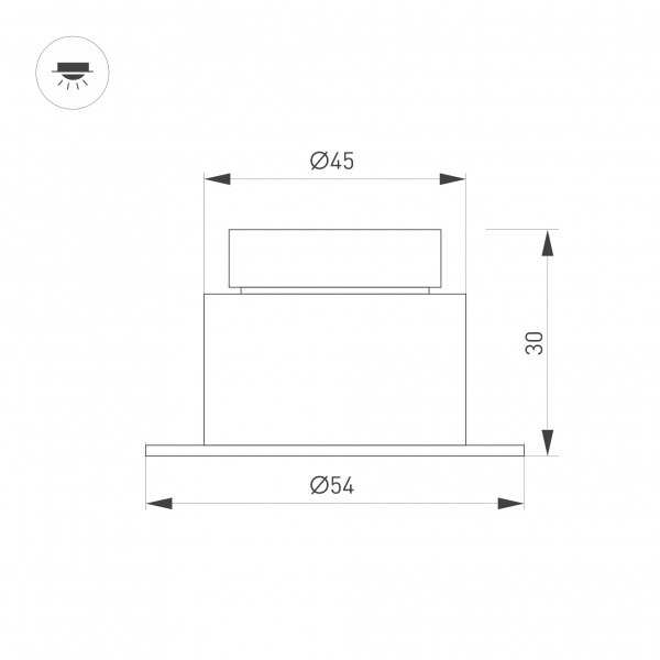 Светильник MS-GLORY-BUILT-R54-5W Day4000 (WH, 38 deg, 230V) (Arlight, IP54 Металл, 5 лет)