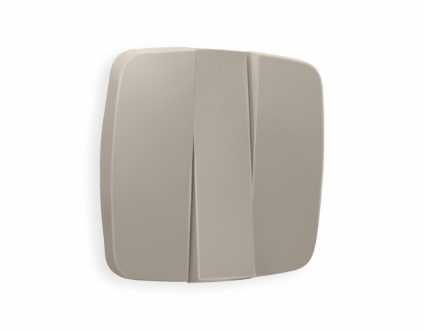 Лицевая панель OMEGA (Серо-бежевый матовый) для 3-кл выключателей QUANT OP3650