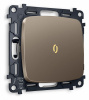 Комплект механизма 1-клавишного проходного выключателя с подсветкой 3200K OMEGA MO632030 Темная бронза матовый QUANT