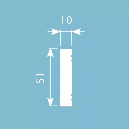 Молдинг MX041, 51х10, 2000мм, Экополимер/16