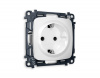 Комплект механизма электрической розетки OMEGA MO127010 Белый матовый с заземлением со шторками 2P+E 16A-250V QUANT