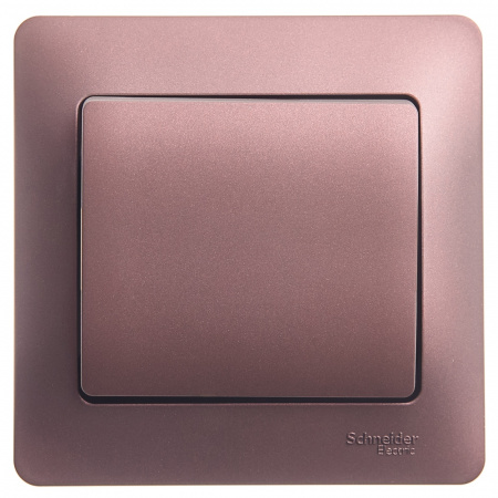 SE Glossa Баклажановый Выключатель 1-клавишный сх.1, 10AX (в сборе)