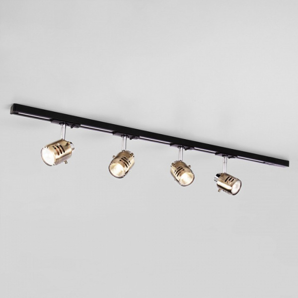 Трековый светильник 20076/4 хром / античная бронза Eurosvet Leonardo