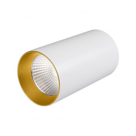 Arlight Светильник накладной SP-POLO-R85-1-15W Warm White 40deg (White, Gold Ring) (IP20 Металл, 3 года)