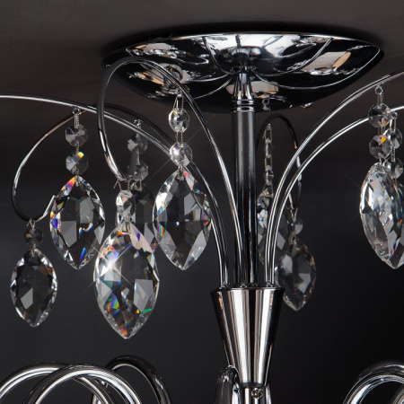 Люстра с хрусталем 10021/8 хром Eurosvet Rosalva