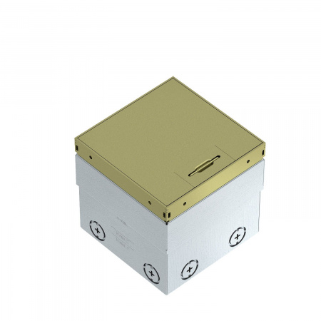 OBO Bettermann Лючок UDHome2 пустой (без выемки под напольное покрытие) 140х140х110 мм (латунь) на 2 модуля 45х45мм