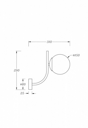 Настенный светильник (бра) MOD109WL-01BS Maytoni Rendez-vous