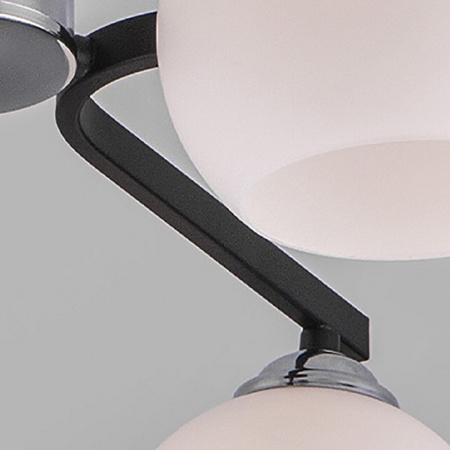 Потолочная люстра с плафонами 30145/6 хром/венге Eurosvet Blasco