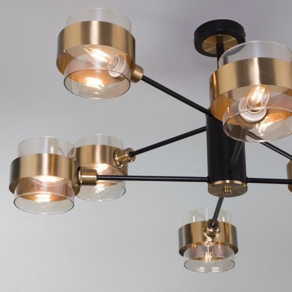 Потолочная люстра в стиле лофт 70127/8 черный Eurosvet Arcada