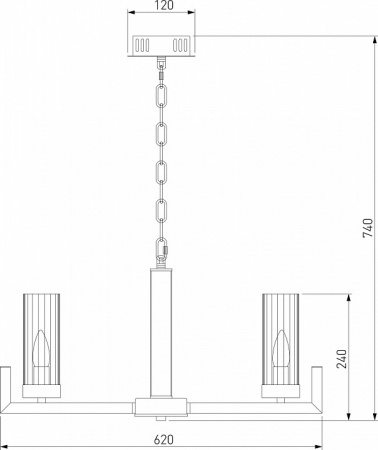 Подвесная люстра 60133/6 латунь Eurosvet Arganie