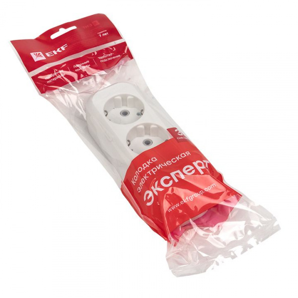 EKF PROxima Колодка 3 гн. 16А 3,5кВт с/з Эксперт