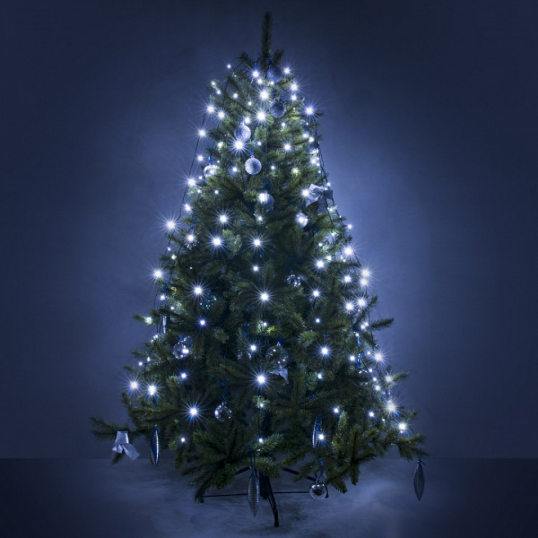 Гирлянда занавес на ель 0,45*1,5 м IP20 200-003 белый Eurosvet 200-003