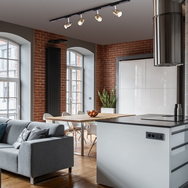 Трековый светильник 20076/4 хром / античная бронза Eurosvet Leonardo