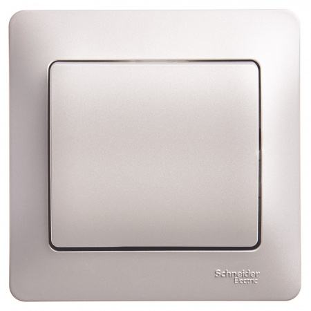 SE Glossa Платина Выключатель 1-клавишный сх.1, 10AX (в сборе)