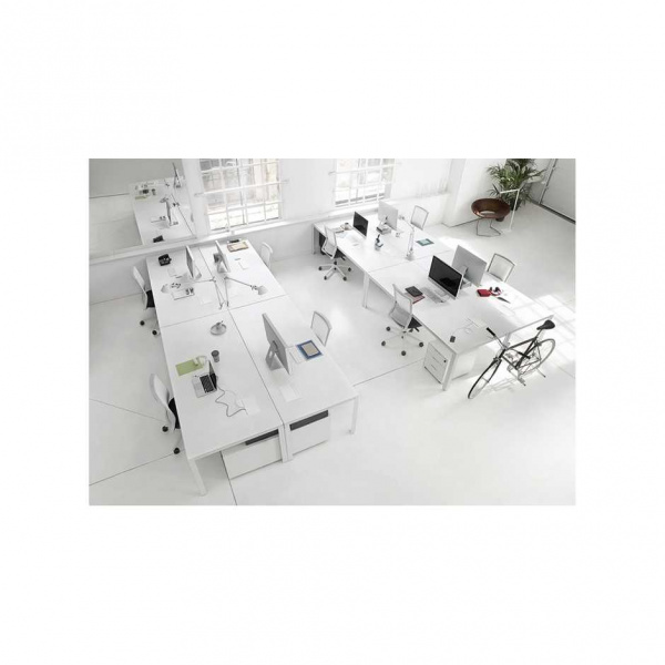 Simon 400 Алюминий Врезной розеточный блок с крышкой, ввод щетка, 4x2P+E, 2 пустых модуля