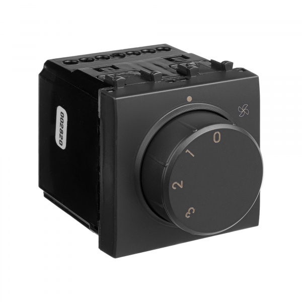 DKC Avanti Черный матовый Механизм управления вентиляторами 2 модуля